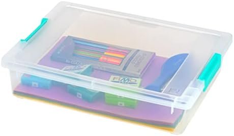 IRIS USA 6 Qt. Plastic Storage Bins Containers with Lids, 4 Pack, Sensory Bin - Image 4