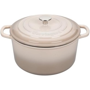 Enameled Cast Iron Dutch Oven Pot with Lid, for Sourdough Bread Baking, Round