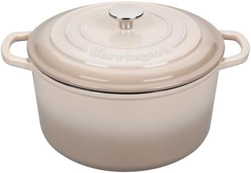 Enameled Cast Iron Dutch Oven Pot with Lid, for Sourdough Bread Baking, Round