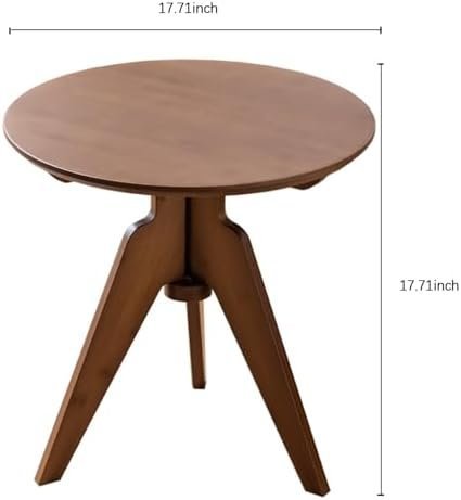 Maydear Bamboo Round Side Table Small Accent Table or Coffee Table - Image 2