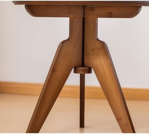 Maydear Bamboo Round Side Table Small Accent Table or Coffee Table - Image 7