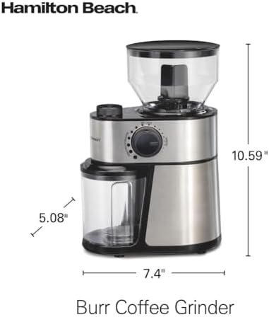 Hamilton Beach Electric Burr Coffee Grinder with Large 16oz Hopper & 18 Settings - Image 8