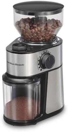 Hamilton Beach Electric Burr Coffee Grinder with Large 16oz Hopper & 18 Settings