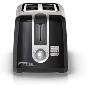 BLACK+DECKER 2-Slice Toaster, T2569B, Extra Wide Slots, 6 Shade Settings