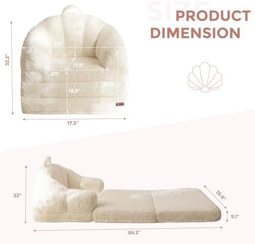 MAXYOYO Folding Sofa Bed, 2 in 1 Convertible Sofa to Lounger Comfy Single Bean - Image 3