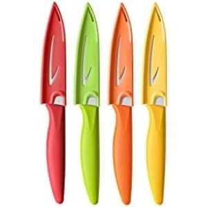 Paring knife, 4PCS Paring knives (4 Knives and 4 Knife cover), 4 Inch Peeling