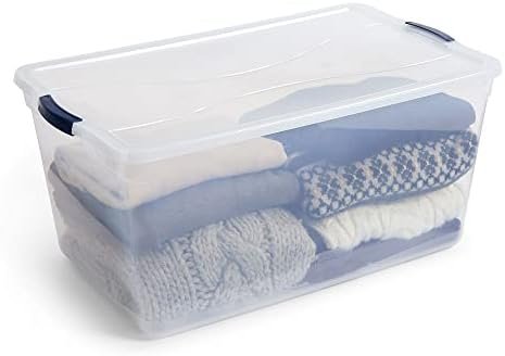 Rubbermaid Cleverstore 95 Quart Clear Stackable Large Plastic Storage Containers - Image 2