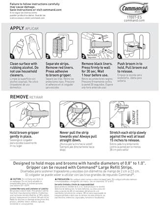 Command Broom and Mop Grippers, 3 Hangers and 6 Command Strips - Image 10