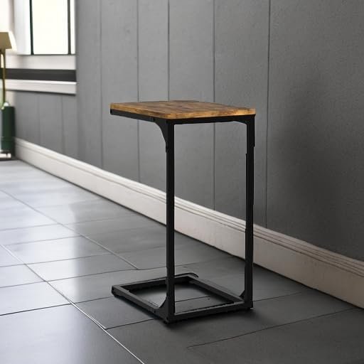 QEEIG C Table Side Table Set of 2 Living Room Sets C Shaped Couch Tray End Table - Image 8