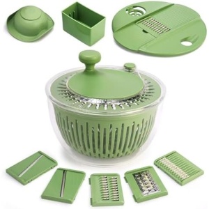 SUSTEAS Salad Spinner Large, Vegetables Wash Bowl, Fruits & Herb Lettuce Dryer