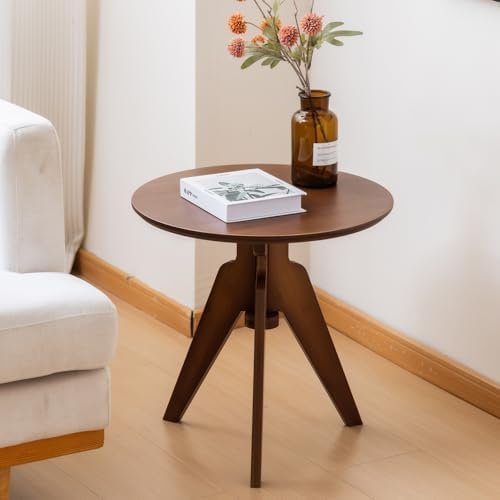 Maydear Bamboo Round Side Table Small Accent Table or Coffee Table - Image 3