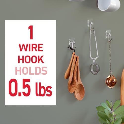 Command Small Clear Wire Toggle Hooks, 10 Hooks and 12 Command Strips - Image 3