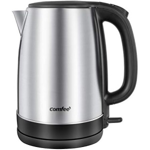 COMFEE' 1.7L Stainless Steel Electric Tea Kettle, BPA-Free Hot Water Kettle