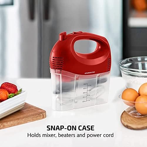 OVENTE Portable 5 Speed Mixing Electric Hand Mixer with Stainless Steel Whisk - Image 8