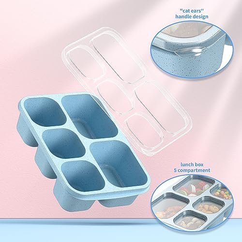 Bento Box Adult Lunch Box - 4 Pack, 5 - Compartment Meal Prep Container - Image 5