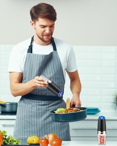 XinXu Gravity Automatic Electric Pepper and Salt Grinder, Auto Salt or Pepper - Image 7