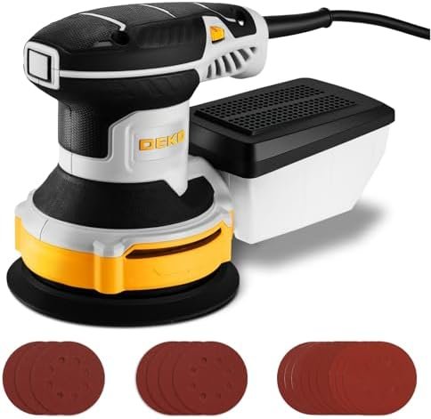 Orbital Sander Corded Hand Sander: DEKOPRO 5" Random Orbital Sander