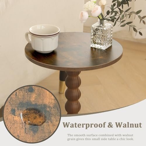 Round Side Table, Small Drink Table for Small Spaces, Modern Accent Nightstand - Image 6