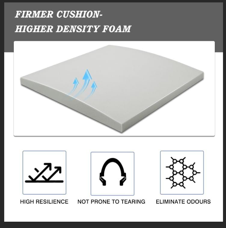 HAVARGO Couch Cushion Support High Density Foam 22X22X2.4 Inches Sofa Couch - Image 7