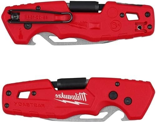 Milwaukee FASTBACK Folding Utility Knife w/Blade Multifunctionality, Red-black - Image 2
