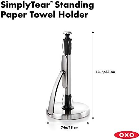 OXO Good Grips SimplyTear Paper Towel Holder - Stainless Steel - Image 2