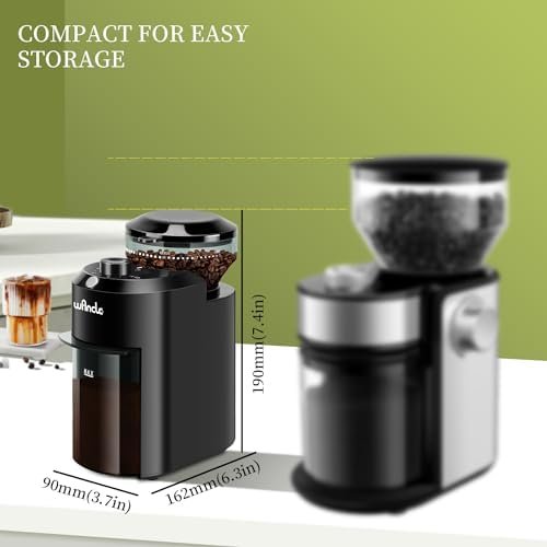 Wancle Electric Burr Coffee Grinder - Adjustable with 28 Precise Grind Settings - Image 6