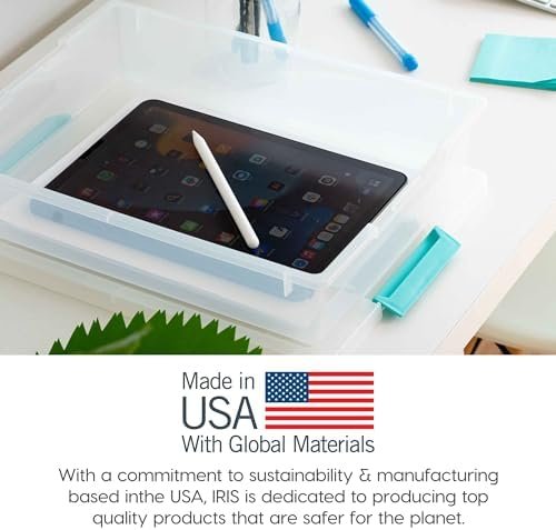 IRIS USA 6 Qt. Plastic Storage Bins Containers with Lids, 4 Pack, Sensory Bin - Image 7