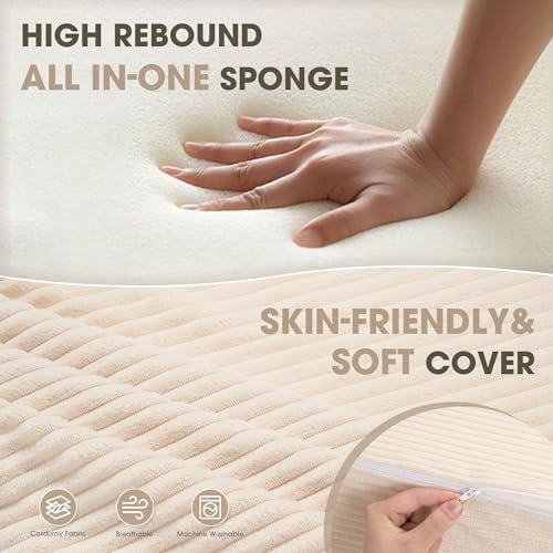 Folding Sofa Bed with Pillow, Memory Foam Fold Out Chair Bed, Convertible - Image 6