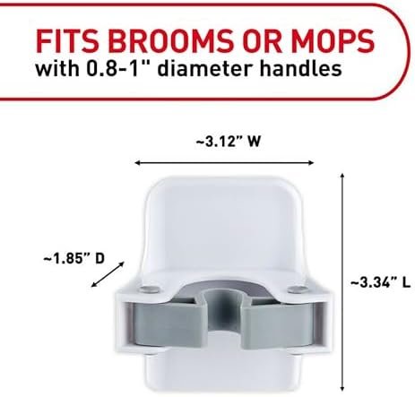 Command Broom and Mop Grippers, 3 Hangers and 6 Command Strips - Image 2