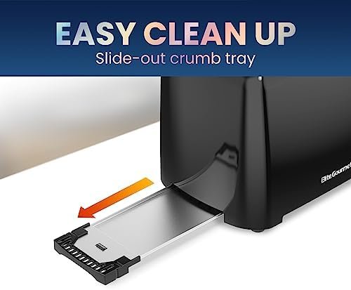 Elite Gourmet ECT1027B Cool Touch Toaster with 6 Temperature Settings & Extra - Image 4