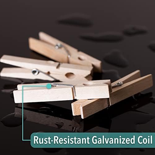 Mr. Pen- Wooden Clothes Pins, Large Natural Wood, 50 Pack, 2.9 Inch - Image 4