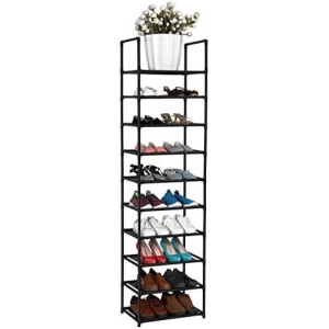 FIDUCIAL HOME 10 Tiers Shoe Rack 20-25 Pairs Sturdy Shoe Shelf