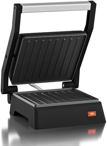 Elite Gourmet EPN160 5.5 x 5.3" Multifunctional, Compact Electric Panini Press