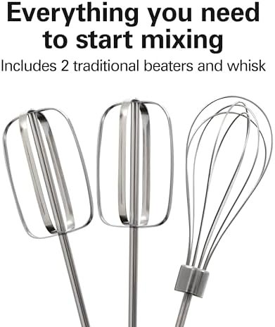 Hamilton Beach 6-Speed Electric Hand Mixer with Whisk, Traditional Beaters - Image 4