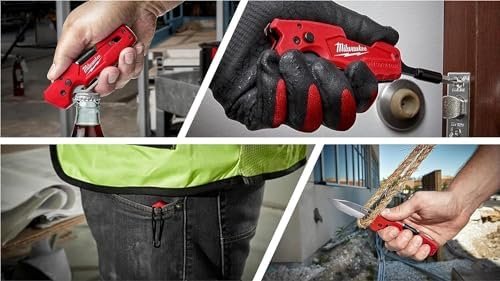 Milwaukee FASTBACK Folding Utility Knife w/Blade Multifunctionality, Red-black - Image 5