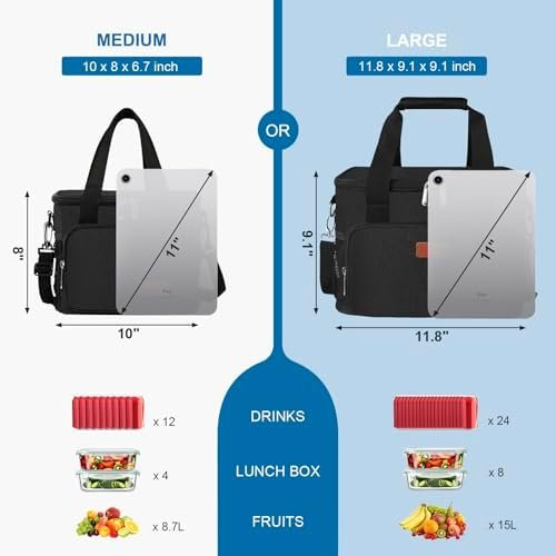 Femuar Reusable Lunch Box for Men/Women - Insulated Lunch Bag Leakproof Lunchbox - Image 2