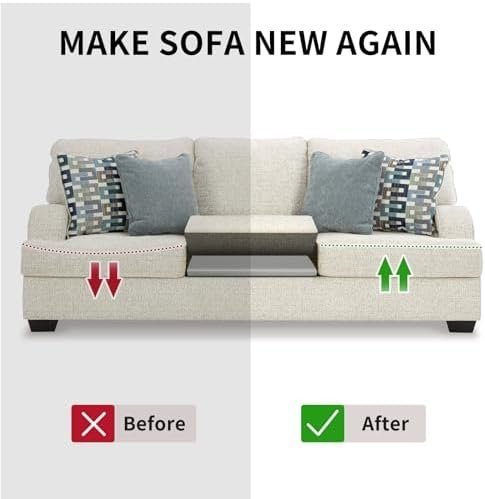 HAVARGO Couch Cushion Support High Density Foam 22X22X2.4 Inches Sofa Couch - Image 3