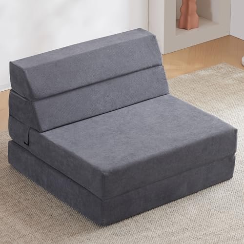 jela Foldable Sofa Bed Large Soft Foam Convertible Sleeper Chair Luxury Corduroy