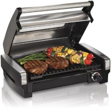 Hamilton Beach Electric Indoor Searing Grill with Viewing Window & Adjustable