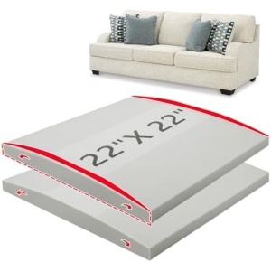 HAVARGO Couch Cushion Support High Density Foam 22X22X2.4 Inches Sofa Couch