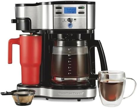 Hamilton Beach 2-Way 12 Cup Programmable Drip Coffee Maker & Single Serve
