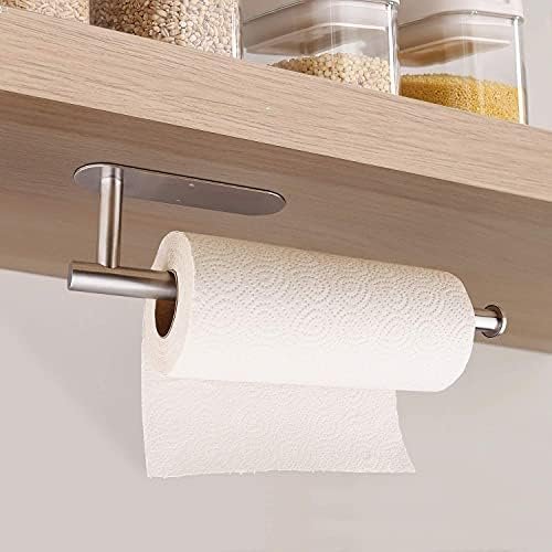 Paper Towel Holders for Kitchen,Paper Towels Bulk- Self-Adhesive Under - Image 2