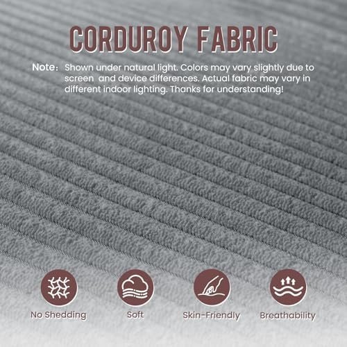 Folding Sofa Bed, 3-in-1 Convertible Sleeper Chair Corduroy High-Density Foam - Image 9