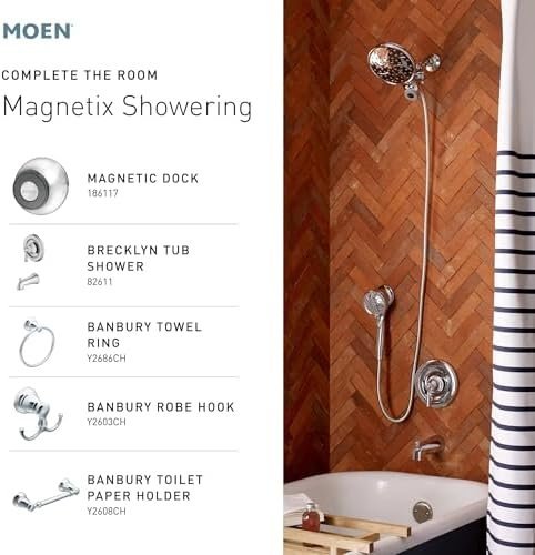 Moen Engage Chrome Magnetix 2-in-1 Combo Rain Showerhead with Detachable - Image 5