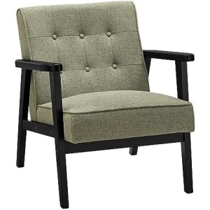 SONGMICS Accent Leisure Chair, Mid-Century Modern Arm Chair with Solid Wood