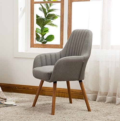 Roundhill Furniture Tuchico Contemporary Fabric Accent Chair,Arm Rest, Gray - Image 3