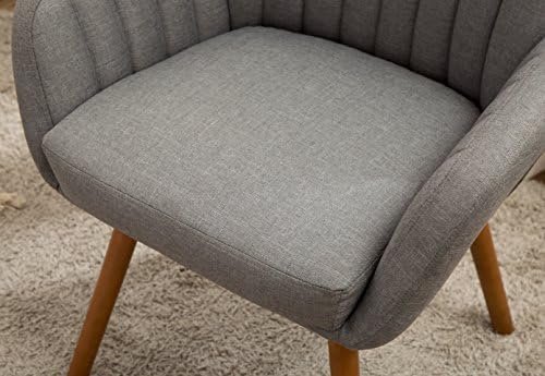 Roundhill Furniture Tuchico Contemporary Fabric Accent Chair,Arm Rest, Gray - Image 6