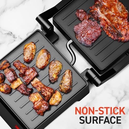 Elite Gourmet EPN160 5.5 x 5.3" Multifunctional, Compact Electric Panini Press - Image 5