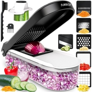 FULLSTAR Vegetable Chopper, Mandoline Slicer - Cheese Grater, Food Chopper