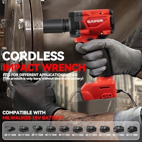 Cordless Impact Wrench 1/2 inch for Milwaukee 18v Battery, 200ft-lbs High Torque - Image 2